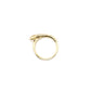 Gold bone ring on a white background